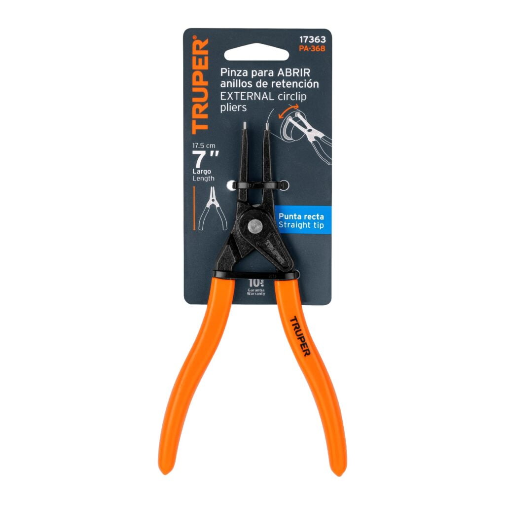 Pinza Punta Recta Para Anillos De Retencion