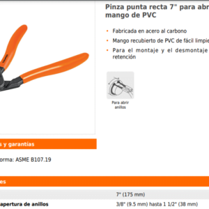 Pinza Punta Recta Para Anillos De Retencion: imagen 4
