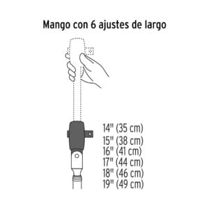 Matraca Cuadro De 1/2 Telescopica Cabeza Articulada: imagen 2