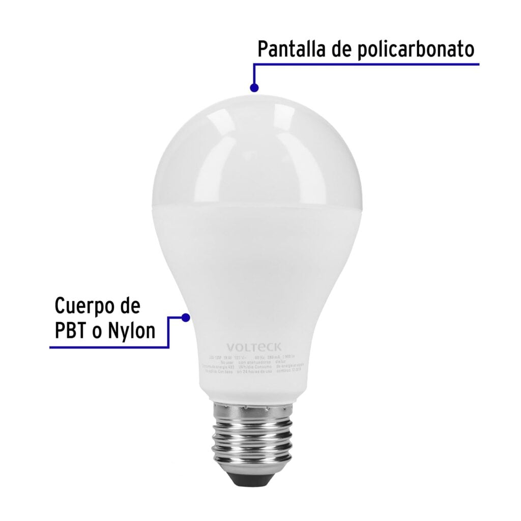 Paquete De Foco 4 Pzas Led Luz De Dia 18W