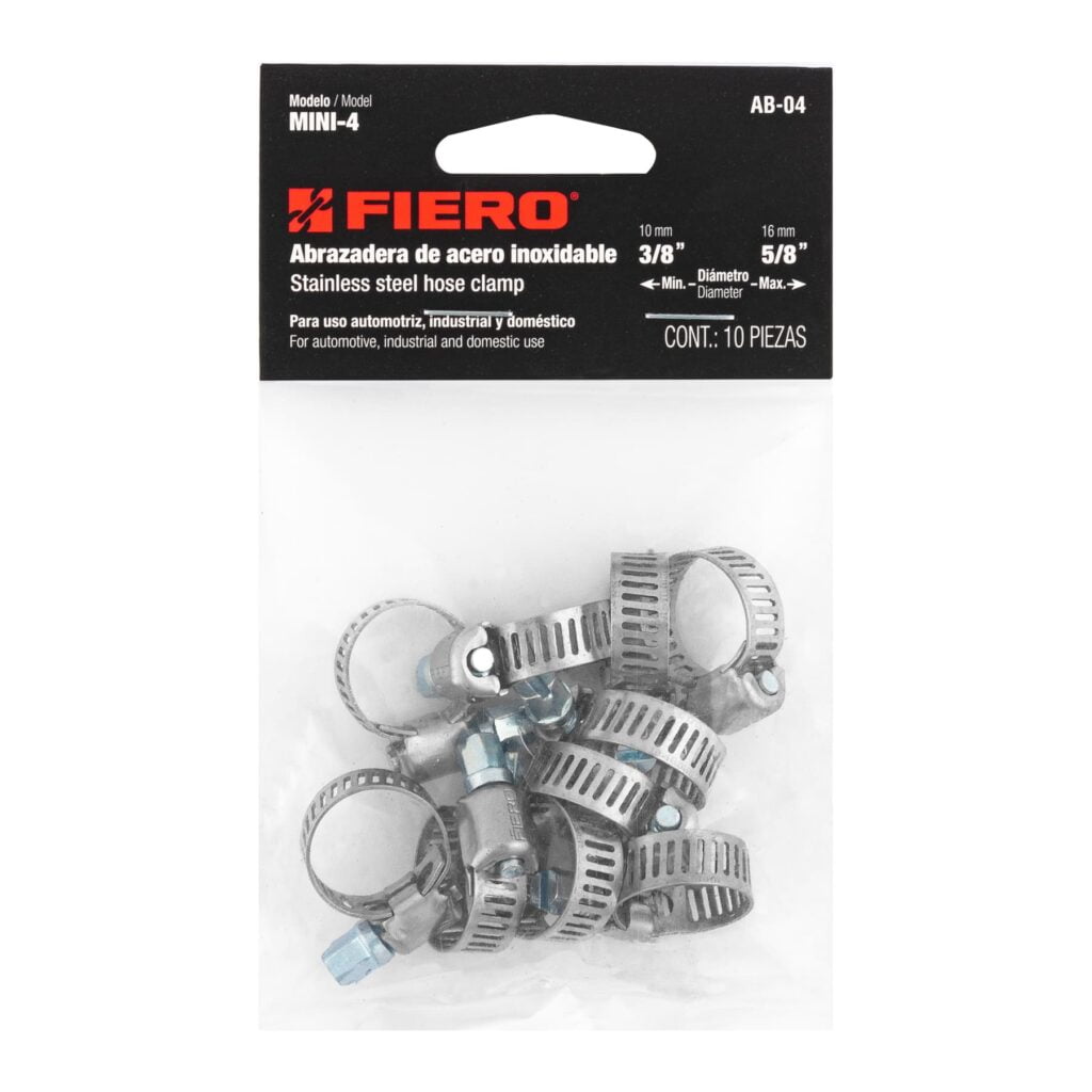 Paquete 10 Abrazaderas Ab-04 Medida 3/8 - 5/8" Refac