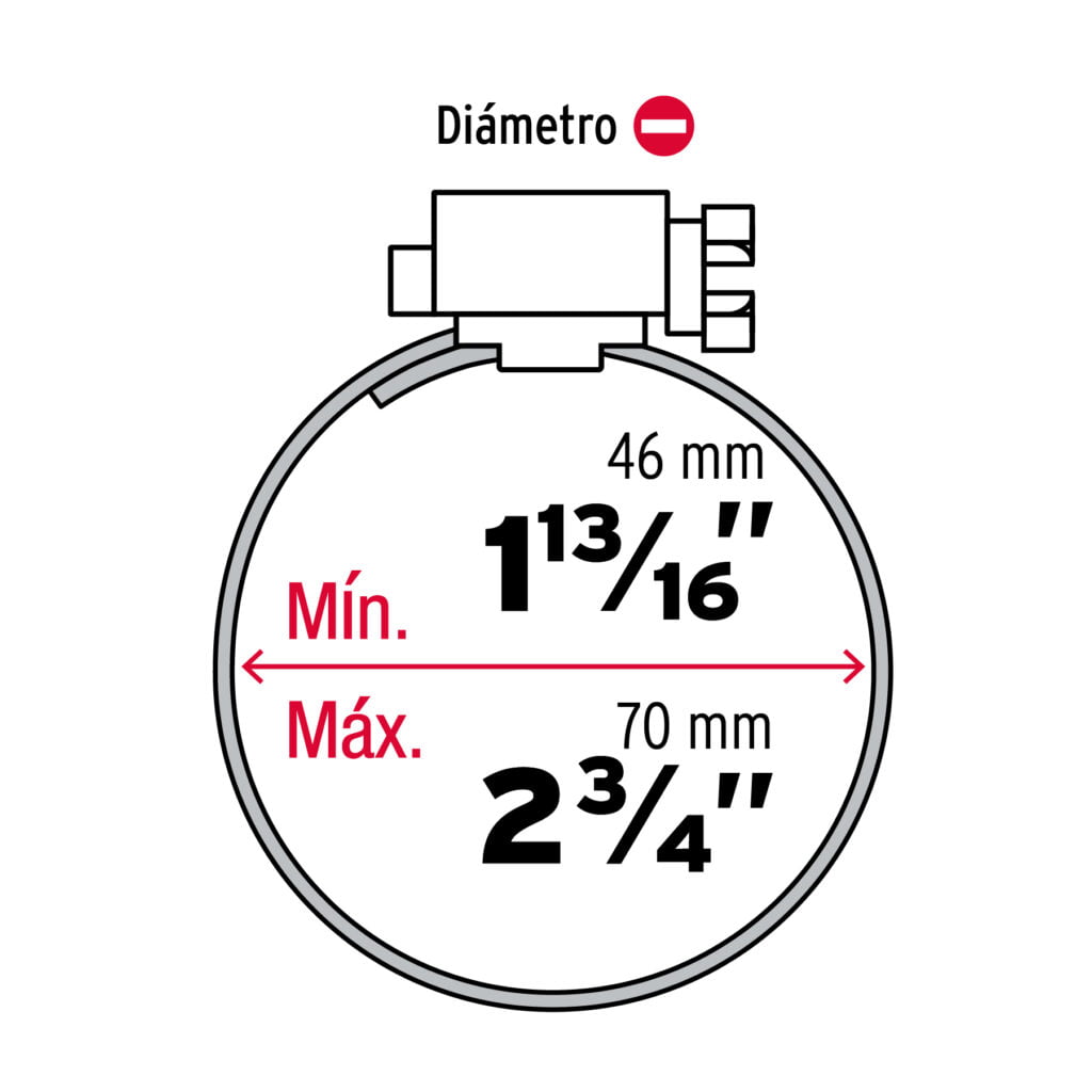 Paquete 5 Abrazaderas Ab-36 Medida 1-13/16 - 2-3/4"