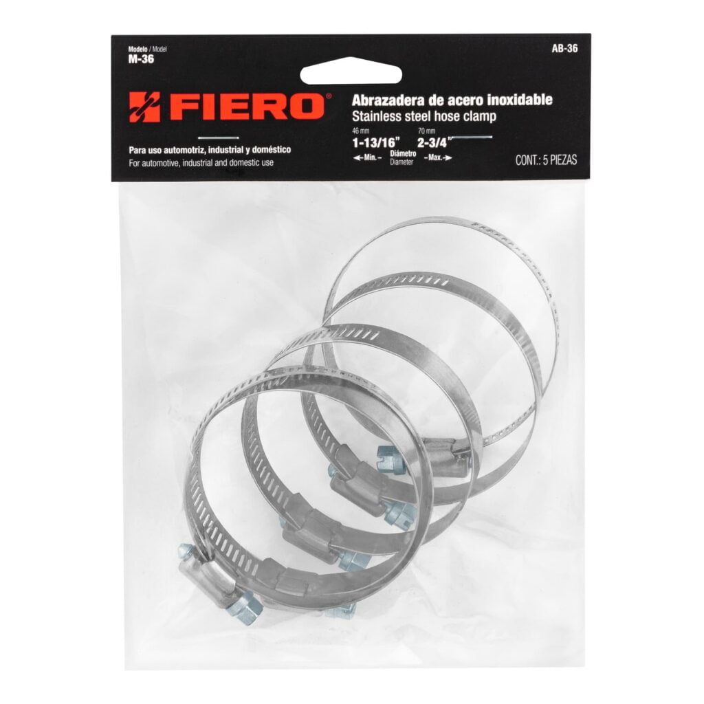 Paquete 5 Abrazaderas Ab-36 Medida 1-13/16 - 2-3/4"