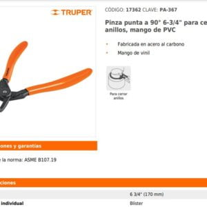 Pinza Para Candado Anillo De Retención: imagen 2