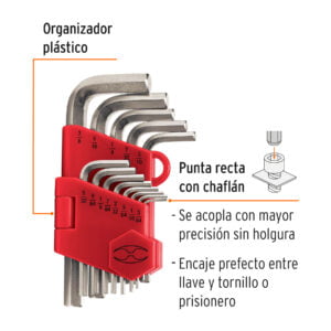 Juego De 13 Llaves Allen Std Con Organizador: imagen 2