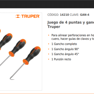 Juego De 4 Puntas Y Ganchos Multiusos: imagen 3