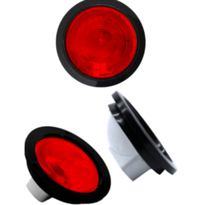 Lampara O Plafon De 4" Rojo Sellada Con Reflejante Y Goma