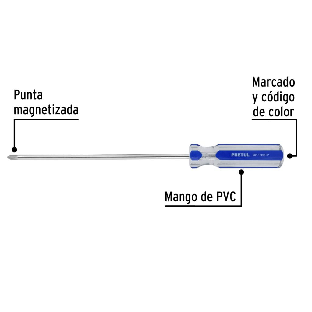 Desarmador De Cruz O Estrella 1/4 X 8"