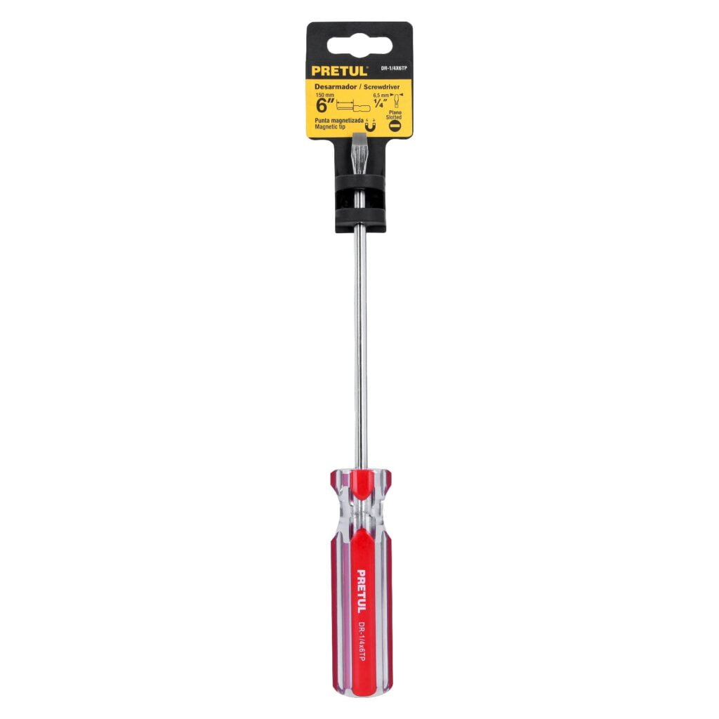 Desarmador Plano Pretul 1/4 X 6"