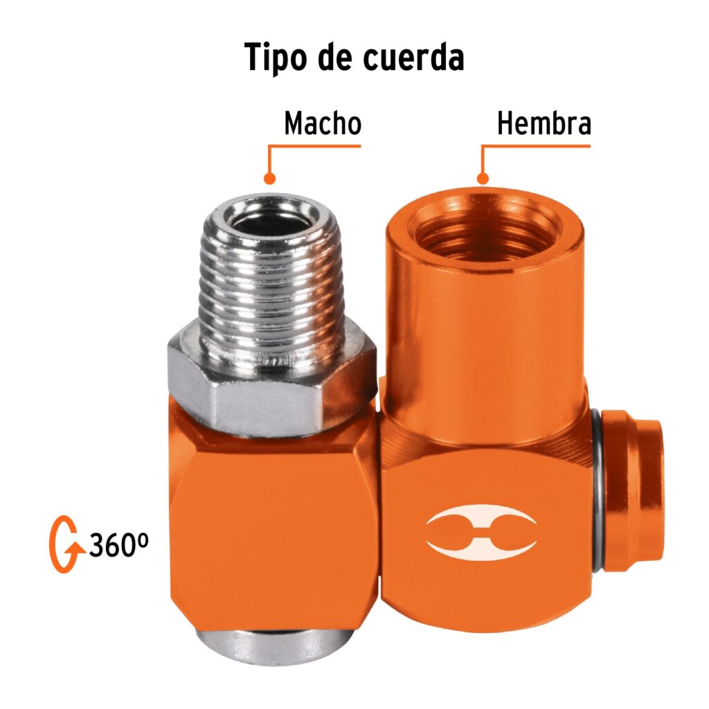 Destorcedor De Aluminio Cuerda 1/4 Npt