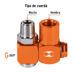 Destorcedor De Aluminio Cuerda 1/4 Npt: imagen 2