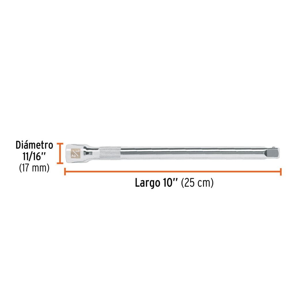 Extensión De 10" Para Matraca Cuadro De 1/2