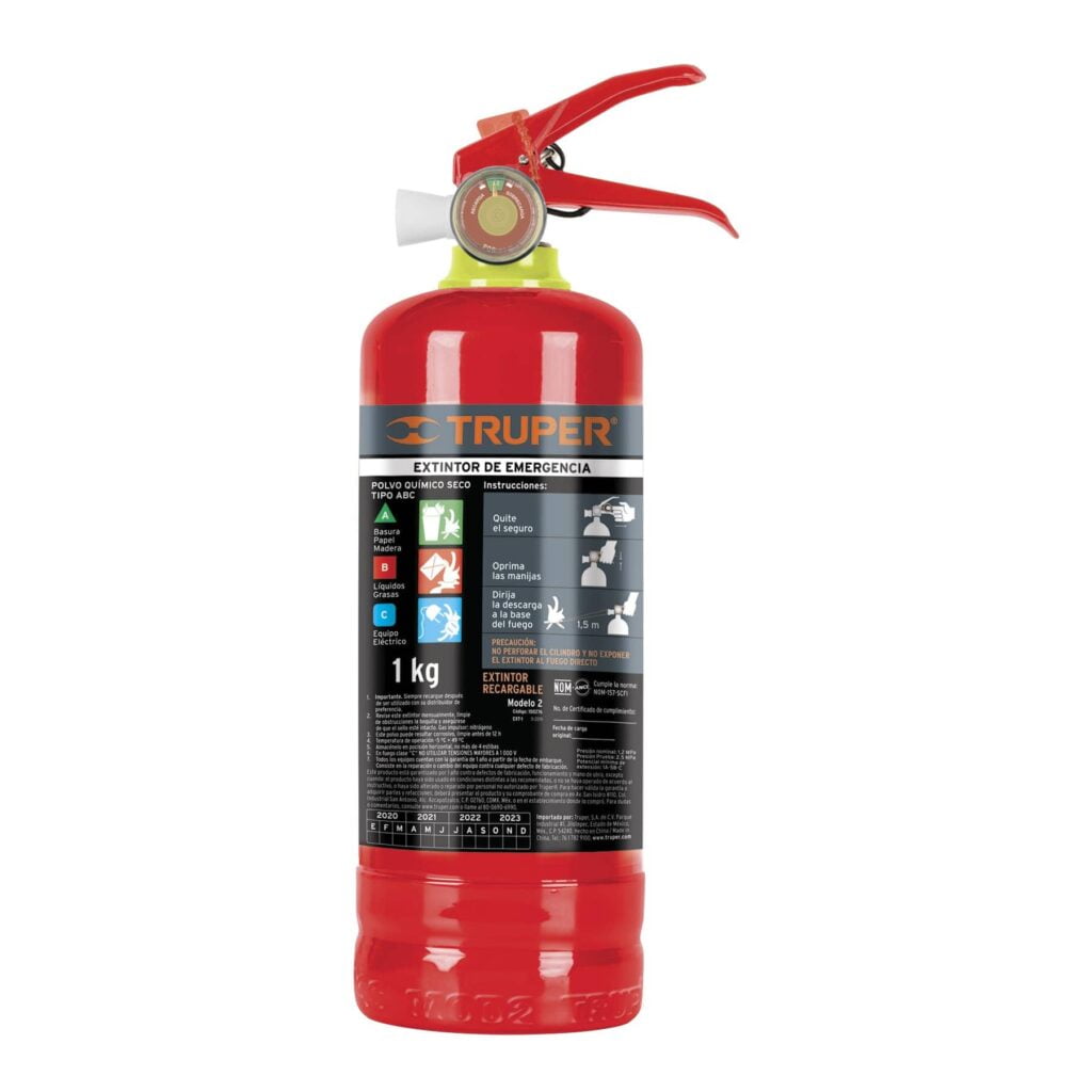 Extintor Recargable Portátil 1 Kg