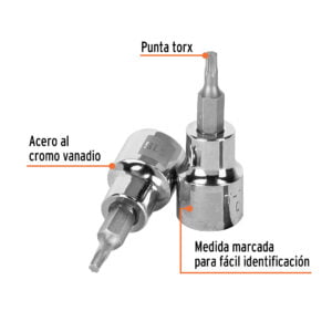 Dado De Punta Torx T-15 Cuadro 3/8