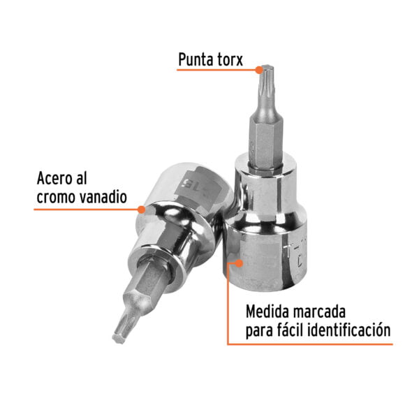Dado De Punta Torx T-15 Cuadro 3/8