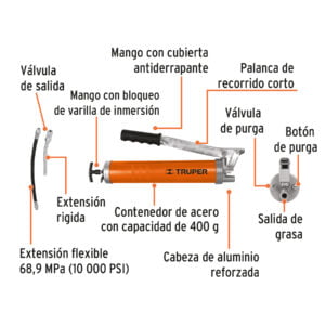 Inyector De Grasa O Grasera De Mano 14Oz: imagen 2