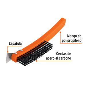 Cepillo De Alambre Con Mango Y Espátula: imagen 3