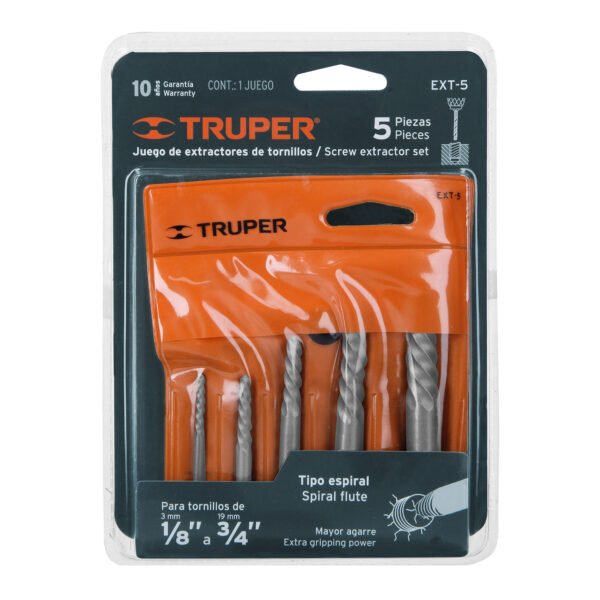 Juego Con 5 Extractores De Tornillos