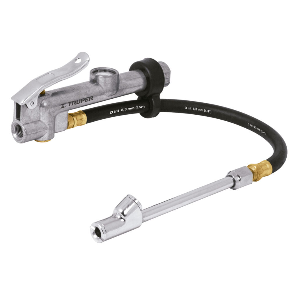 Inflador Calibrador Cabeza Doble Profecional 1/4 Npt