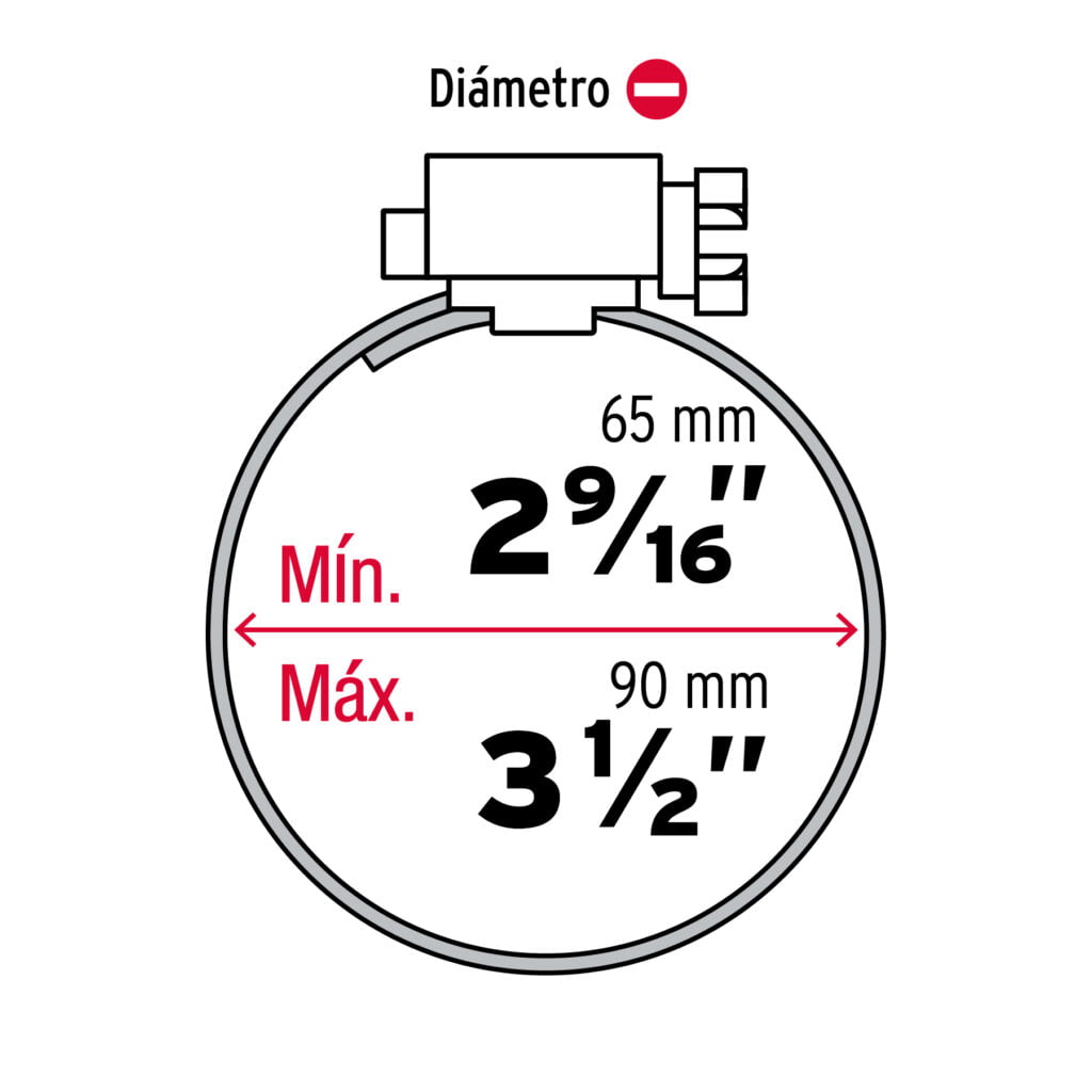 Paquete 5 Abrazaderas Ab-48 Medida 2-9/16 - 3-1/2"
