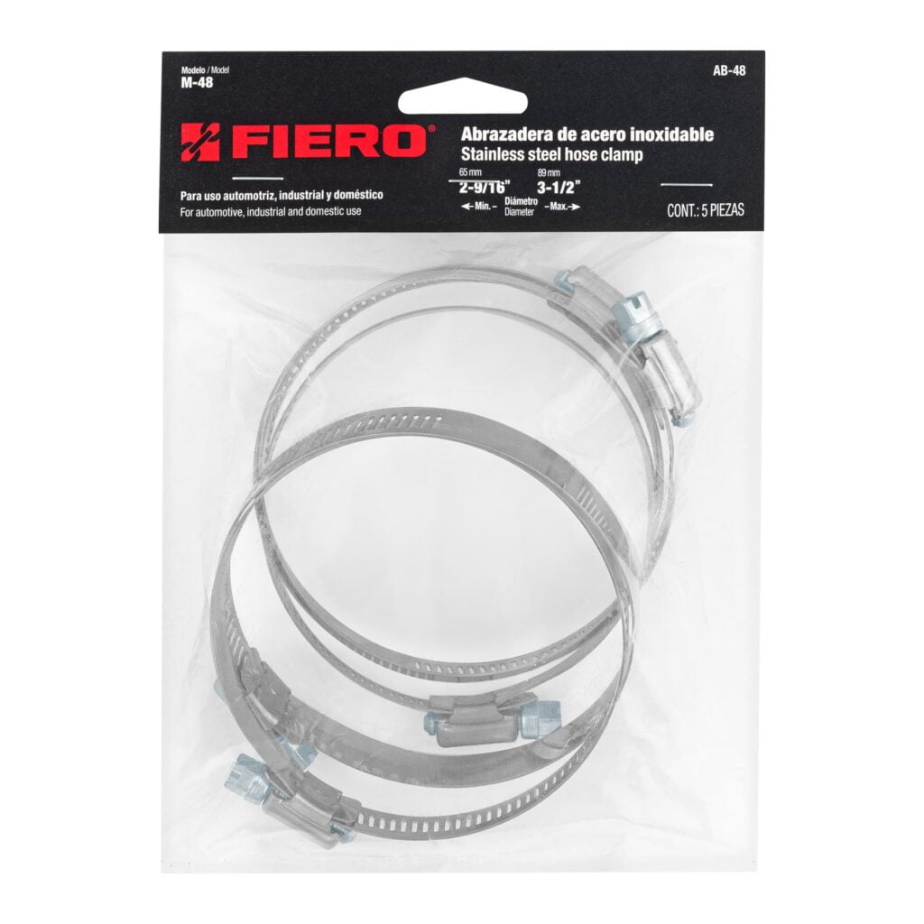 Paquete 5 Abrazaderas Ab-48 Medida 2-9/16 - 3-1/2"