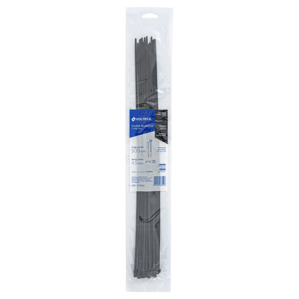 Paquete De Cinchos Con 25 Pza De 50 Cm Negro