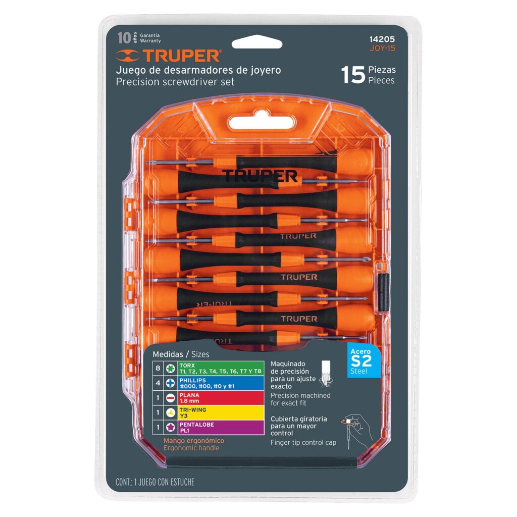 Juego 15 Desarmadores De Precision Joyero Truper