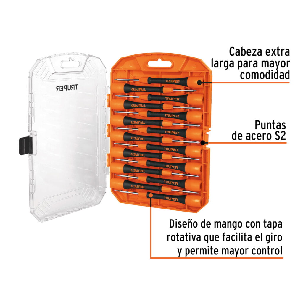 Juego 15 Desarmadores De Precision Joyero Truper