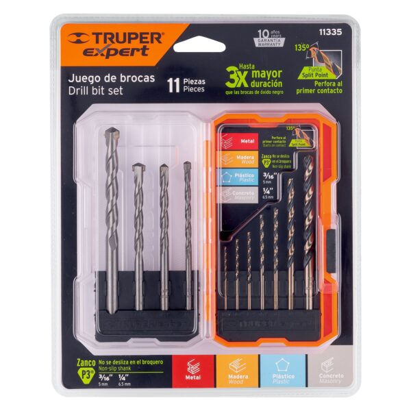 Juego De 11 Bocas Para Metal Madera Y Concreto En Estuche - Image 2