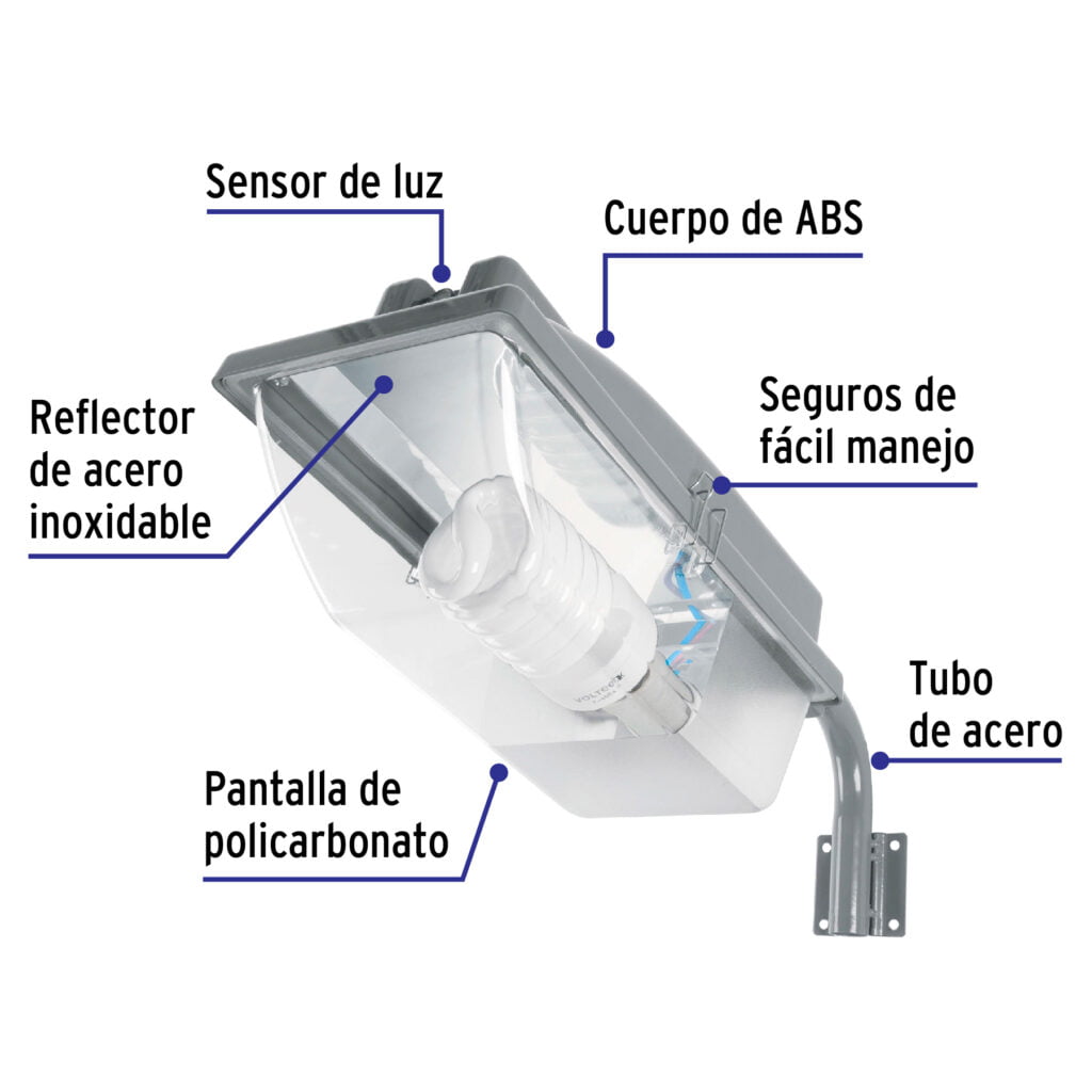Luminario Suburbano Con Brazo 45W Volteck 46290