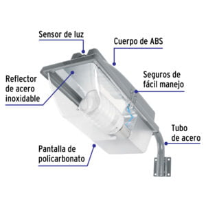 Luminario Suburbano Con Brazo 45W Volteck 46290: imagen 4