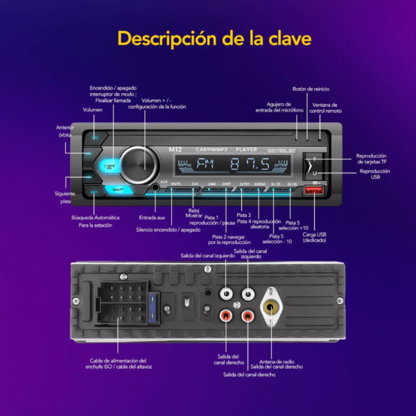 Autoestéreo Mp3 Bt Car Mp3 Player - Image 10