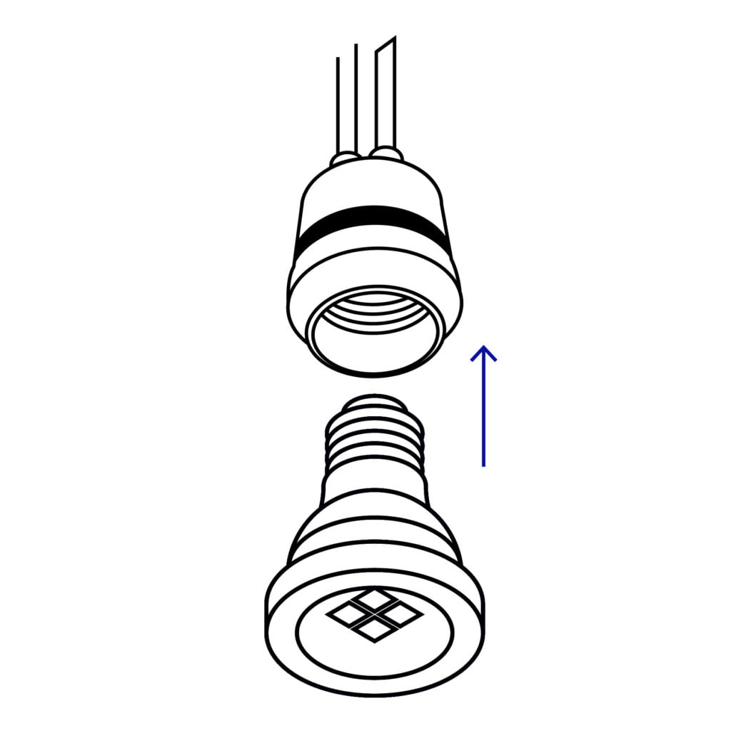 Porta Lampara De Pvc Con Sensor De Luz Volteck