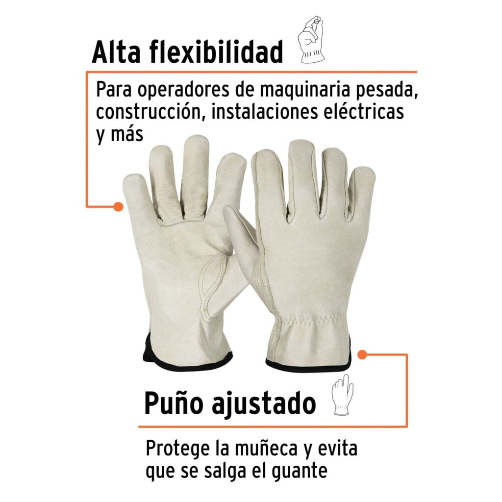Guante De Piel De Cerdo Tipo Operador 14999 Truper