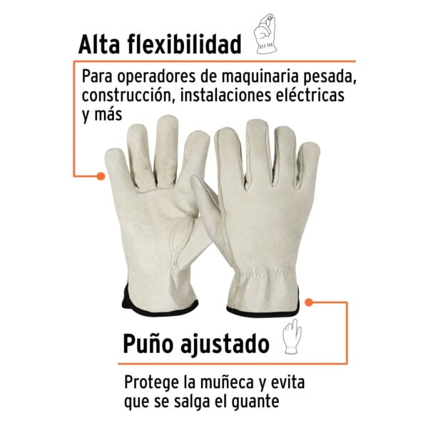 Guante De Piel De Cerdo Tipo Operador 14999 Truper - Image 2