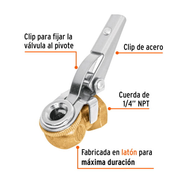 Cabeza Infladora De Llantas Con Clip Truper 19026 - Image 2