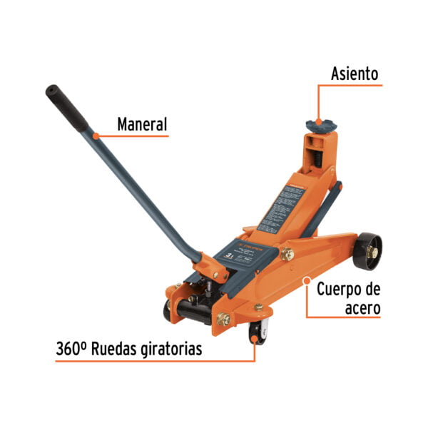 Gato Hidráulico De Lagarto O Patin 3 Ton Truper - Image 2