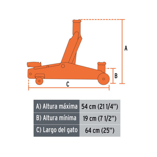 Gato Hidráulico De Lagarto O Patin 3 Ton Truper - Image 3