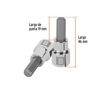 Dado Punta Hexagonal Cuadro 3/8 De 8Mm Truper 13489: imagen 3