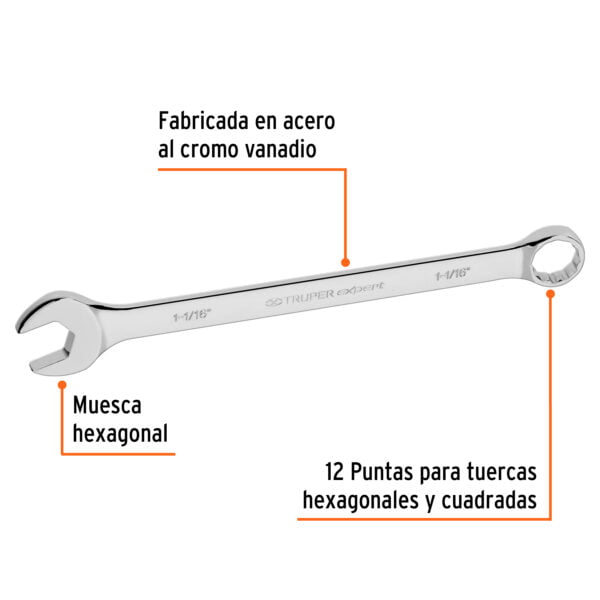 Llave Combinada Extralarga 1 1/16 15603 Truper - Image 2