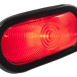 Lampara O Plafon Ovalada Foco Rojo Base Goma Con Conector