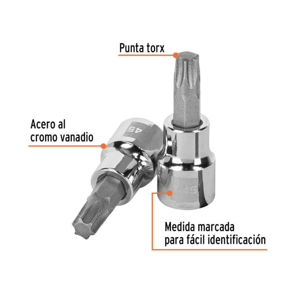Dado Punta Torx T-45 3/8 Truper 13575 - Image 2