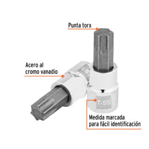 Dado Truper De Punta Torx T-55 3/8 13577: imagen 2