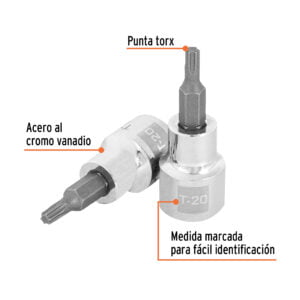 Dado Punta Torx T-20 Cuadro 3/8 Truper 13570: imagen 2