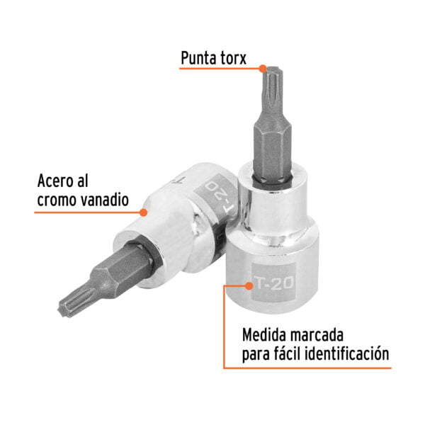 Dado Punta Torx T-20 Cuadro 3/8 Truper 13570 - Image 2