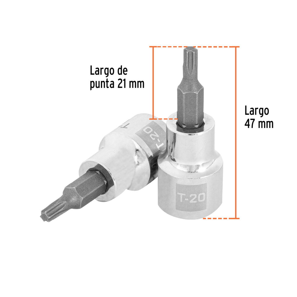 Dado Punta Torx T-20 Cuadro 3/8 Truper 13570