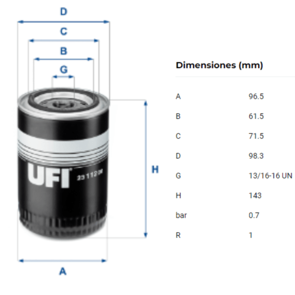 Filtro Ufi 23.112.00 - Image 2