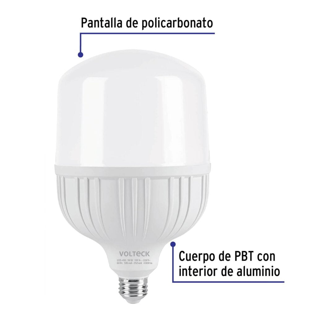Lampara O Foco De Led De Alta Potencia 50W Luz De Dia 46228