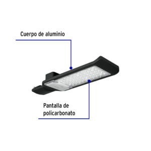 Luminario Sub Urbano Led Plano Aluminio 50W 46258: imagen 2