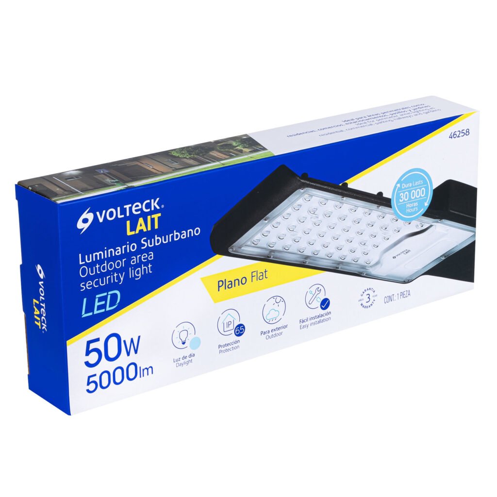 Luminario Sub Urbano Led Plano Aluminio 50W 46258